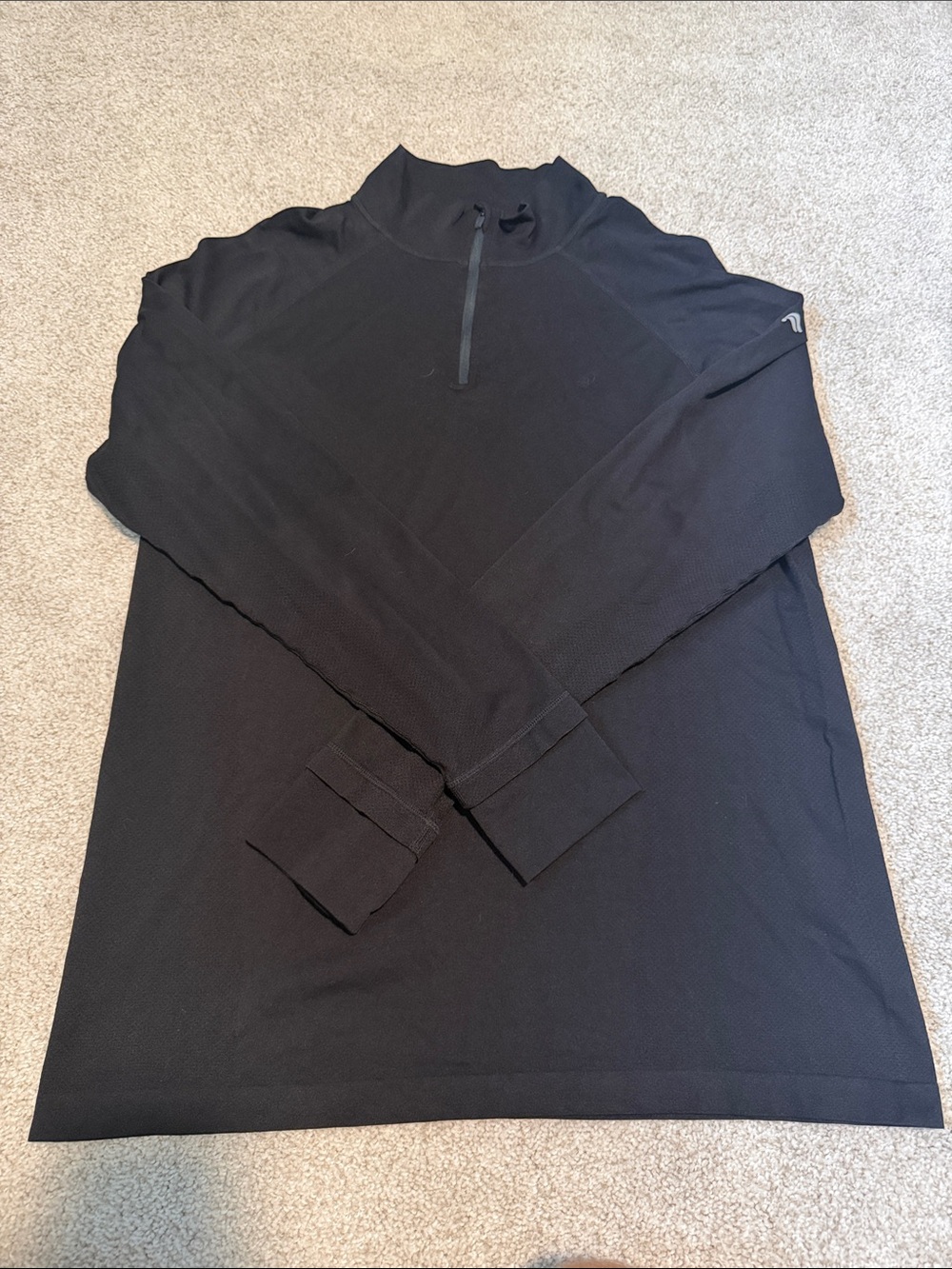 Fabletics Men's Black Quarter-Zip Pullover